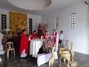 Thánh lễ tại Đền Thánh Tôma Thiện tại Nhan Biều (21/9/2021)
